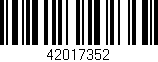 Código de barras (EAN, GTIN, SKU, ISBN): '42017352'