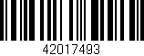 Código de barras (EAN, GTIN, SKU, ISBN): '42017493'