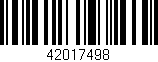 Código de barras (EAN, GTIN, SKU, ISBN): '42017498'
