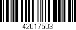 Código de barras (EAN, GTIN, SKU, ISBN): '42017503'