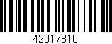 Código de barras (EAN, GTIN, SKU, ISBN): '42017816'