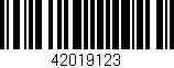 Código de barras (EAN, GTIN, SKU, ISBN): '42019123'
