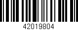 Código de barras (EAN, GTIN, SKU, ISBN): '42019804'