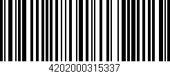 Código de barras (EAN, GTIN, SKU, ISBN): '4202000315337'