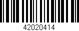 Código de barras (EAN, GTIN, SKU, ISBN): '42020414'