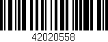 Código de barras (EAN, GTIN, SKU, ISBN): '42020558'