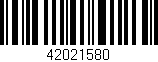 Código de barras (EAN, GTIN, SKU, ISBN): '42021580'