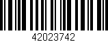 Código de barras (EAN, GTIN, SKU, ISBN): '42023742'