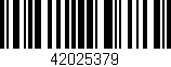 Código de barras (EAN, GTIN, SKU, ISBN): '42025379'