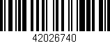 Código de barras (EAN, GTIN, SKU, ISBN): '42026740'