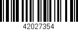 Código de barras (EAN, GTIN, SKU, ISBN): '42027354'