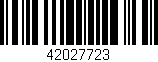 Código de barras (EAN, GTIN, SKU, ISBN): '42027723'