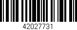 Código de barras (EAN, GTIN, SKU, ISBN): '42027731'