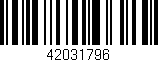 Código de barras (EAN, GTIN, SKU, ISBN): '42031796'