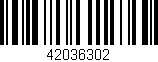 Código de barras (EAN, GTIN, SKU, ISBN): '42036302'