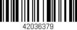 Código de barras (EAN, GTIN, SKU, ISBN): '42036379'