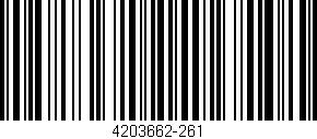 Código de barras (EAN, GTIN, SKU, ISBN): '4203662-261'
