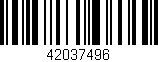 Código de barras (EAN, GTIN, SKU, ISBN): '42037496'