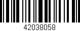 Código de barras (EAN, GTIN, SKU, ISBN): '42038058'