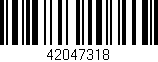 Código de barras (EAN, GTIN, SKU, ISBN): '42047318'