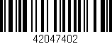 Código de barras (EAN, GTIN, SKU, ISBN): '42047402'