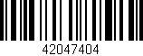 Código de barras (EAN, GTIN, SKU, ISBN): '42047404'