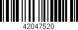 Código de barras (EAN, GTIN, SKU, ISBN): '42047520'