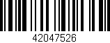 Código de barras (EAN, GTIN, SKU, ISBN): '42047526'