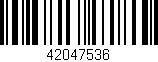 Código de barras (EAN, GTIN, SKU, ISBN): '42047536'