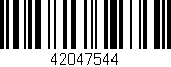 Código de barras (EAN, GTIN, SKU, ISBN): '42047544'