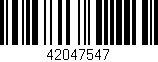 Código de barras (EAN, GTIN, SKU, ISBN): '42047547'