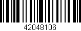 Código de barras (EAN, GTIN, SKU, ISBN): '42048106'