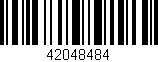 Código de barras (EAN, GTIN, SKU, ISBN): '42048484'