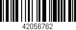 Código de barras (EAN, GTIN, SKU, ISBN): '42056762'