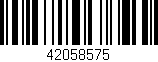 Código de barras (EAN, GTIN, SKU, ISBN): '42058575'
