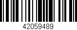 Código de barras (EAN, GTIN, SKU, ISBN): '42059489'