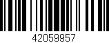 Código de barras (EAN, GTIN, SKU, ISBN): '42059957'