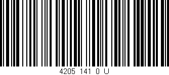 Código de barras (EAN, GTIN, SKU, ISBN): '4205_141_0_U'