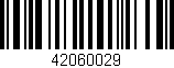 Código de barras (EAN, GTIN, SKU, ISBN): '42060029'