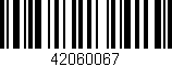 Código de barras (EAN, GTIN, SKU, ISBN): '42060067'