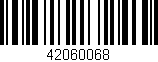 Código de barras (EAN, GTIN, SKU, ISBN): '42060068'