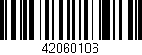 Código de barras (EAN, GTIN, SKU, ISBN): '42060106'