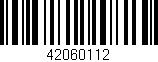 Código de barras (EAN, GTIN, SKU, ISBN): '42060112'