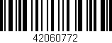 Código de barras (EAN, GTIN, SKU, ISBN): '42060772'