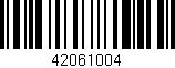 Código de barras (EAN, GTIN, SKU, ISBN): '42061004'