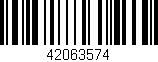 Código de barras (EAN, GTIN, SKU, ISBN): '42063574'