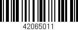 Código de barras (EAN, GTIN, SKU, ISBN): '42065011'