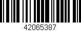 Código de barras (EAN, GTIN, SKU, ISBN): '42065387'