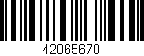 Código de barras (EAN, GTIN, SKU, ISBN): '42065670'