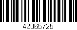 Código de barras (EAN, GTIN, SKU, ISBN): '42065725'